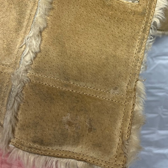 WILSONS LEATHER: Y2K Faux Fur Lined Tan Jacket Small - Picture 4 of 7